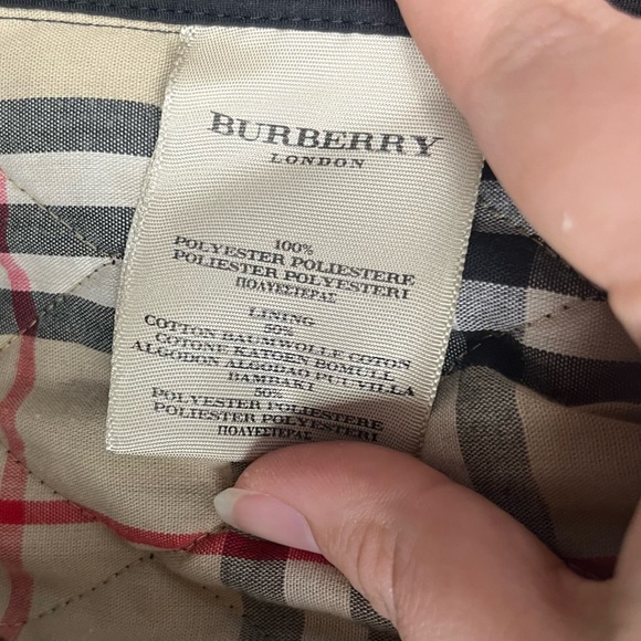 BURBERRY London QUILTED JACKET WOMENS Small BLACK Button Nova Double Breast - Picture 14 of 16